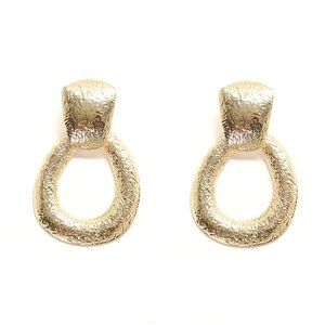 Stop On By Drop Earrings - Gold